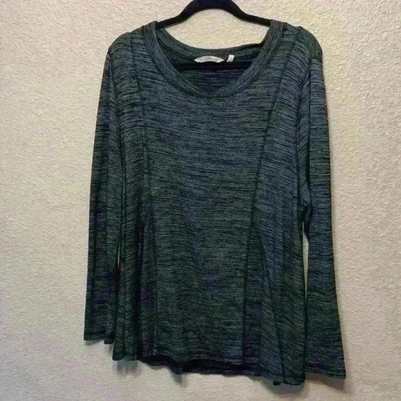 Soft Surroundings long sleeve sz 1X plus size athleisure comfy casual neutral - Picture 1 of 7